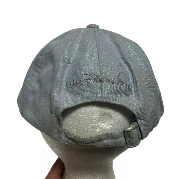 Disneyland Resort My Happy Place Castle Blue Shimmer Castle Adult Cap Hat - Picture 3 of 9